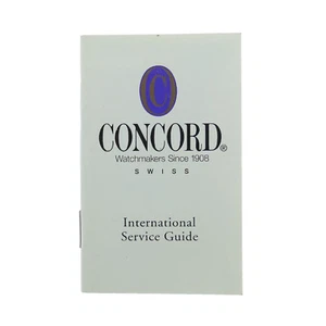 CONCORD WATCH INTERNATIONAL SERVICE GUIDE BOOKLET - Picture 1 of 3