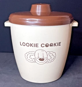 LOOKIE COOKIE Clown Cookie Jar Heitzman Bakeries Plastic Advertising VTG RARE - Picture 1 of 7