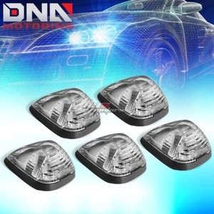FOR 99-16 F250-F550 TRUCK 5X CHROME CAB ROOF TOP WHITE LED MARKER LIGHT+HARNESS - Picture 1 of 5