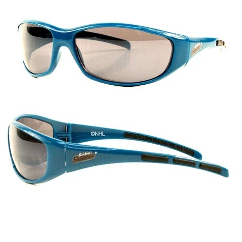 SAN JOSE SHARKS SUNGLASSES 3 DOT WRAP UV400 PROTECTION AND W/FREE POUCH/BAG NEW Cover