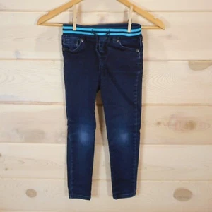 Cat & Jack Kids Girls size 6 Skinny Dark Wash Jeans Stretch Denim Elastic Waist - Picture 1 of 6