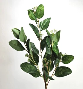 Seeded Leaf Spray Stem | Green | Artificial Fake | Silk Flower Foliage | UK - Picture 1 of 5