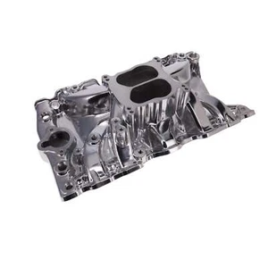 Colector de admisión de aluminio pulido doble pulido pulido para Oldsmobile bloque pequeño V8 - Imagen 1 de 3