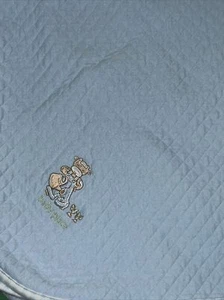 Childrens Place Blue Gingham Cotton Baby Blanket Cow Calf 28x30 - Picture 1 of 6