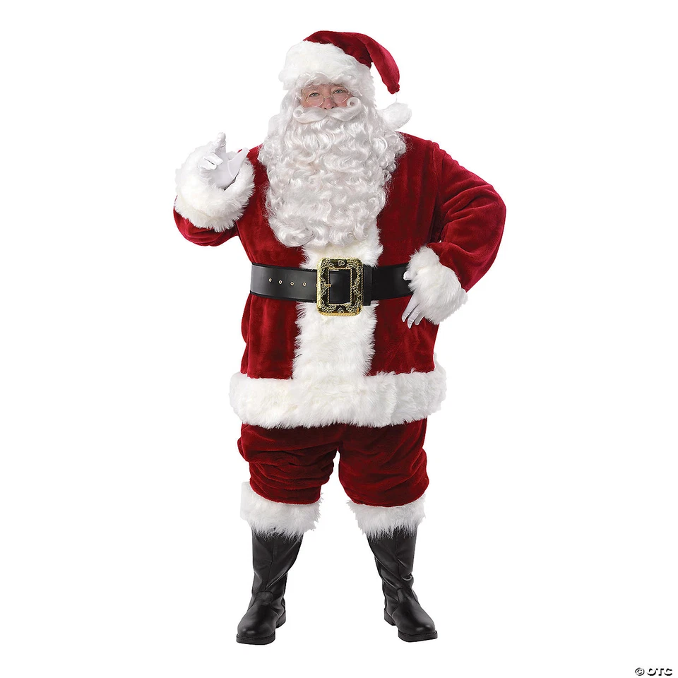 Men’s Majestic Santa Claus Suit Costume – Large Burgundy By Halco Chest up to 66 - Image 1 of 1