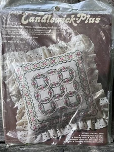 Vtg Candle-Plus Double Wedding Pillow Kit Paragon - Picture 1 of 4