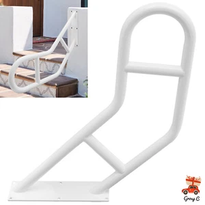 25" U-shaped Handrail Railing for Steps Wall Mount Step Hand Rail Grab Bar White - Picture 1 of 18