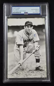 AL LOPEZ Signed Real Photo Postcard-HOF-DODGERS-CHICAGO WHITE SOX-PSA - Picture 1 of 4
