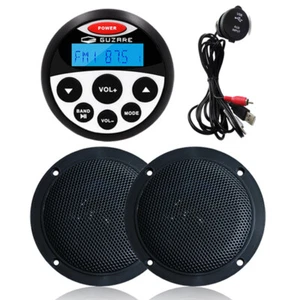 Radio da barca FM/AM Bluetooth impermeabile stereo marino e altoparlanti e cavo USB - Foto 1 di 12