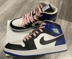 Nike Air Jordan 1 Mid Hyper Royal Custom - M8.5 W10 - ¡ENVÍO GRATUITO! - Imagen 1 de 14