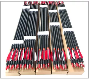 6/12 Pcs Archery Carbon Arrows 32" SP500 Arrowheads Compound Recurve Bow Hunting - Picture 1 of 6