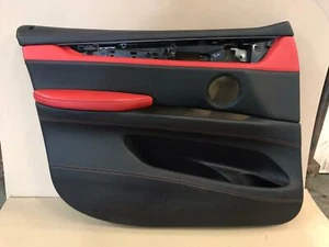 Bmw X5 F85 F15 Leder Türpappe Türverkleidung schwarz rot Leder Merino - Bild 1 von 5