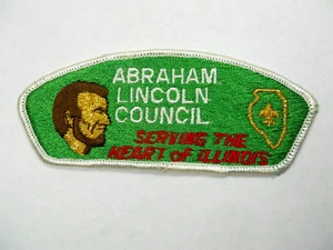 vintage Abraham Lincoln Council BSA Serving Heart of Illinois Boy Scout patch - Picture 1 of 2