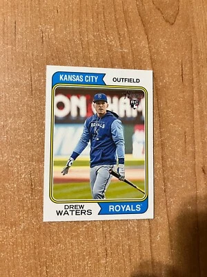 2023 Topps Heritage - Drew Waters - #96 Image Variation SP ROYALS RC - Image 1 of 4