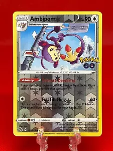 Pokémon TCG Ambipom 057/078 Reverse Holo Sword & Shield Pokemon GO! 2022 NM - Picture 1 of 2