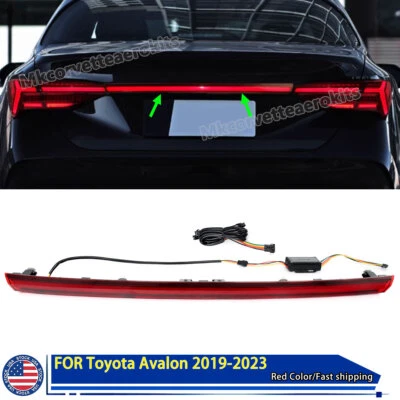 Red Color LED Lens For Toyota Avalon Rear Trunk Center Brake Tail Light 2019-23 Foto 1 de 4