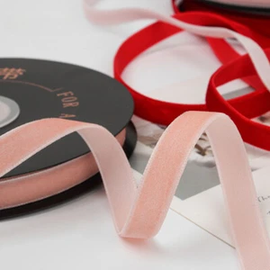 Ruban En Velours Doux De 4,5 M, Bordure À Une Face Pour Artisanat Floral 0,39" - Photo 1 sur 47