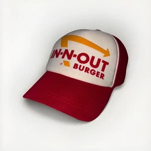 Official In-N-Out Burger Employee Hat Snapback Red Uniform Crew Cap Adjustable - Picture 1 of 8
