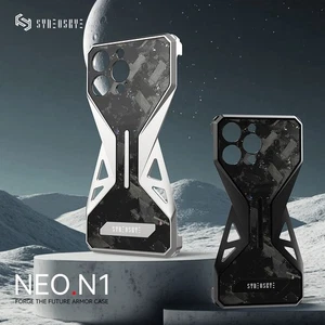 Stealth Fighter-Inspired Phone Armor - CNC Machined Aluminum & Forged Carbon - Picture 1 of 8