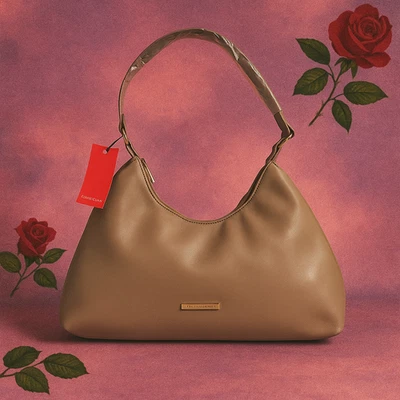 Bolso de Hombro Rampage Desnudo Imitación Cuero Estructurado Estilo Clásico Años 90 Nuevo con Etiquetas Foto 1 de 4