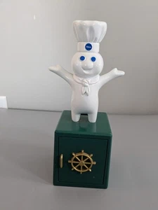 Banco de metal Pillsbury Doughboy - hace sonido - 9" de alto - Imagen 1 de 5
