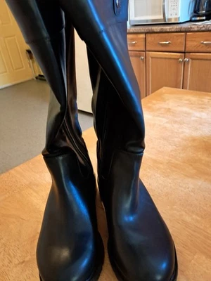 Женские Torrid черный двойной широкий икры ботинки Nee с ярлыками - Изображение 1 из 4