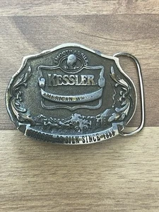 De colección 1993 latón Kessler American Whiskey suave como la seda desde 1988 hebilla de cinturón - Imagen 1 de 6