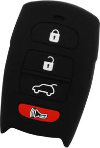 KeyGuardz Keyless Remote Car Key Fob Outer Shell Cover Soft Rubber Case Black - Picture 1 of 3