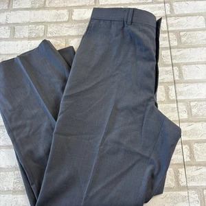 Towncraft Herren Hose 38x30 gerade Polyester Kammgarn Wollmischung blau Nadelstreifen - Bild 1 von 8
