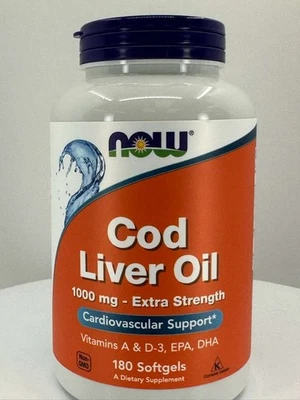 Aceite de hígado de bacalao, 1000 mg, 180 cápsulas blandas Foto 1 de 4