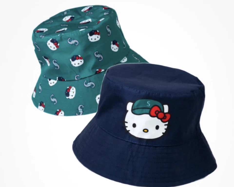 2025 Seattle Mariners Hello Kitty Bucket Hat Night 3/29/25 Brand New Reversible - Image 1 of 1
