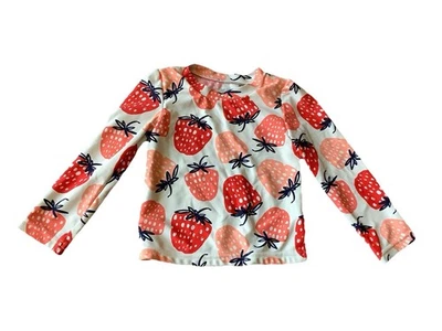 Camisa de natación Carter’s Just For You para niñas pequeñas talla 2T rosa rojo fresas usada en excelente estado Foto 1 de 4