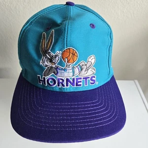 Vintage Charlotte Hornets Looney Tunes Bugs Bunny Retro Snapback Mütze 90er Logo 7 - Bild 1 von 8