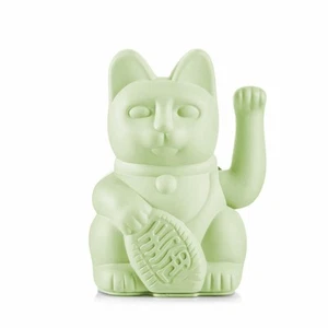 Donkey Products Lucky Cat Maneki Neko, Winkekatze, Plastic, Light Green 15 cm - Picture 1 of 2