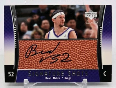 2004-05 Upper Deck Sweet Shot Brad Miller Signature Shots Auto Sacramento Kings Foto 1 de 4