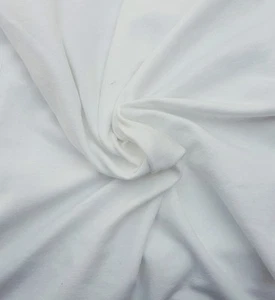 Ivory Rayon Blend Spandex Fabric French Terry Knit by the Yard 8/20/15 - Picture 1 of 6