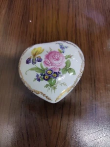 Schmuckschale, floral, gold vergoldet Herz von Royal Europe Peinte a la Main - Bild 1 von 5