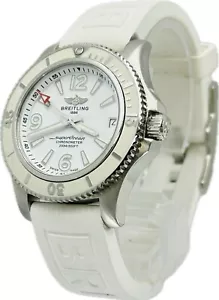 Breitling Superocean 36 A17316 Automatic White Unisex Watch Near Mint A2847 - Picture 1 of 11