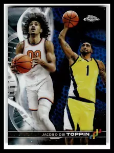 2023-24 Topps Chrome DNA5 Obi Toppin Jacob Toppin DNA Refractor Blue Basketball - Picture 1 of 2