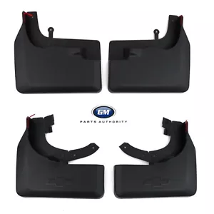 2019-2023 Chevrolet Silverado 1500 Front & Rear Flat Splash Guards Black OEM GM - Picture 1 of 11