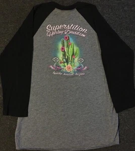 Harley Apache Junction Arizona Cactus Shirt M Biker Grunge Punk Art Vtg 90s Y2K - Picture 1 of 8