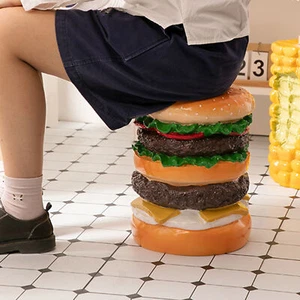 (Burger Stool) Small Stool Cute Foot Rest Stool Stylish For Bedroom For - Picture 1 of 13