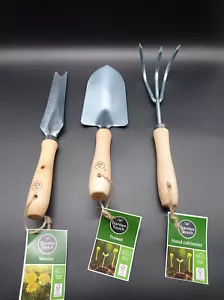 Gartengeräte Set Unkrautstecher, Gartenkelle, Handkultivator, Dreizack, Harke - Bild 1 von 9
