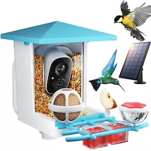 FEELNEEDY Smart Bird Feeder with Camera,Solar-Powered 2K HD Bird Watching - Picture 1 of 9