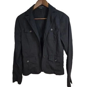 Chaqueta Theory Luna negra de mezcla de lino para mujer 6 - Imagen 1 de 6