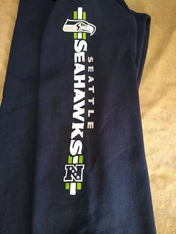 NFL Team Apparel Mens Seattle Seahawks Navy Lounge Sweatpants size LG w/ pockets Cover