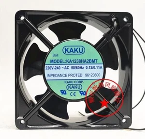 1PCS KAKU Fan KA1238HA2BMT AC220V 12038 12cm 2 wire Aluminum frame fan - Picture 1 of 2