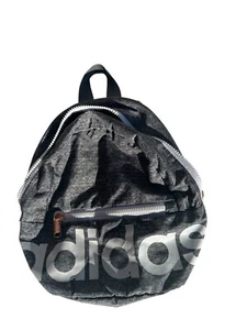Adidas Mini Backpack Small Gray White Adjustable Travel Bag Rose Gold Zippers - Picture 1 of 5