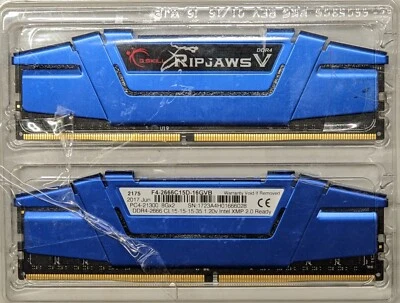 G.SKILL Ripjaws V Series 16GB (2 x 8GB) DDR4 2666 (PC4 21300) F4-2666C15D-16GVB - Image 1 of 2