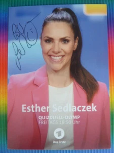 Esther Sedlaczek, Il primo biglietto autografo "Olymp del duello a quiz" - Foto 1 di 1